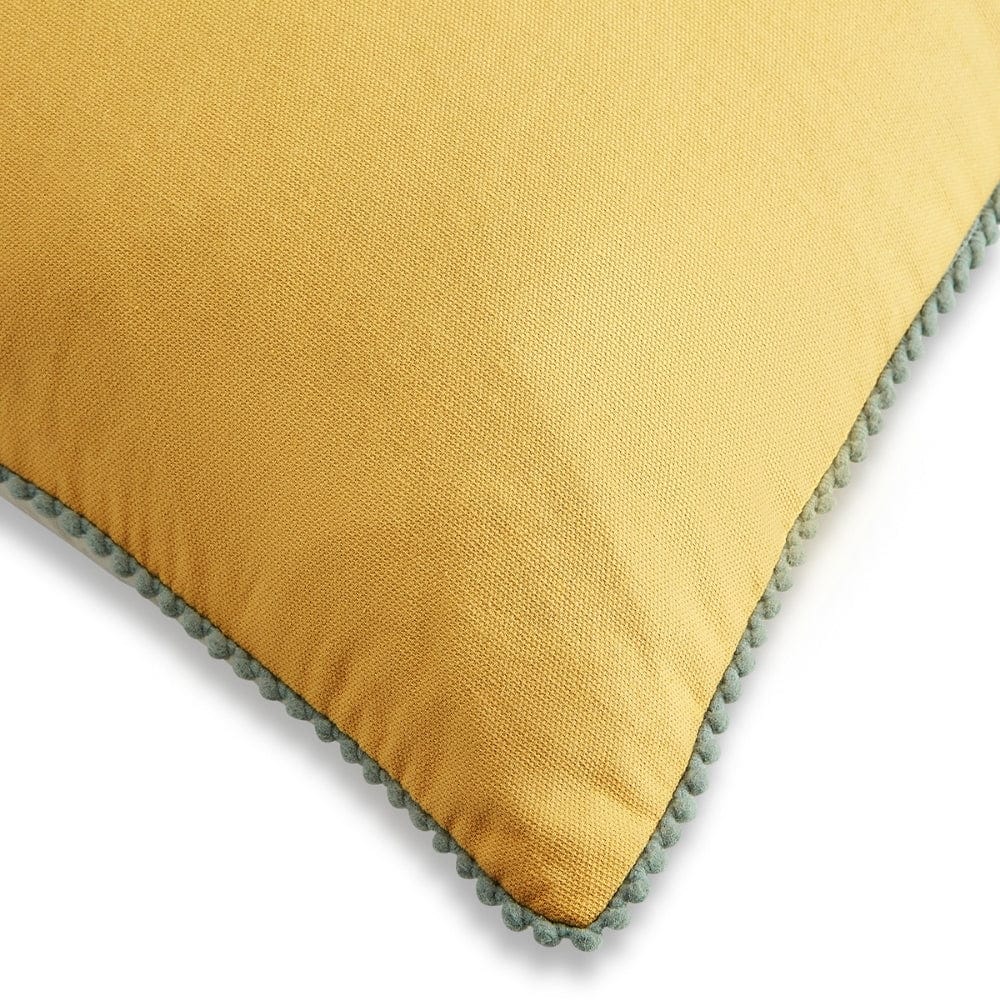 Embroidered Decorative Cushion Cover, Golden Bloom
