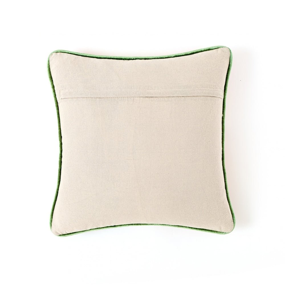 Botanical Bloom Embroidered Cushion Cover Pack of 1, Rust - Cushion Covers | haus & kinder