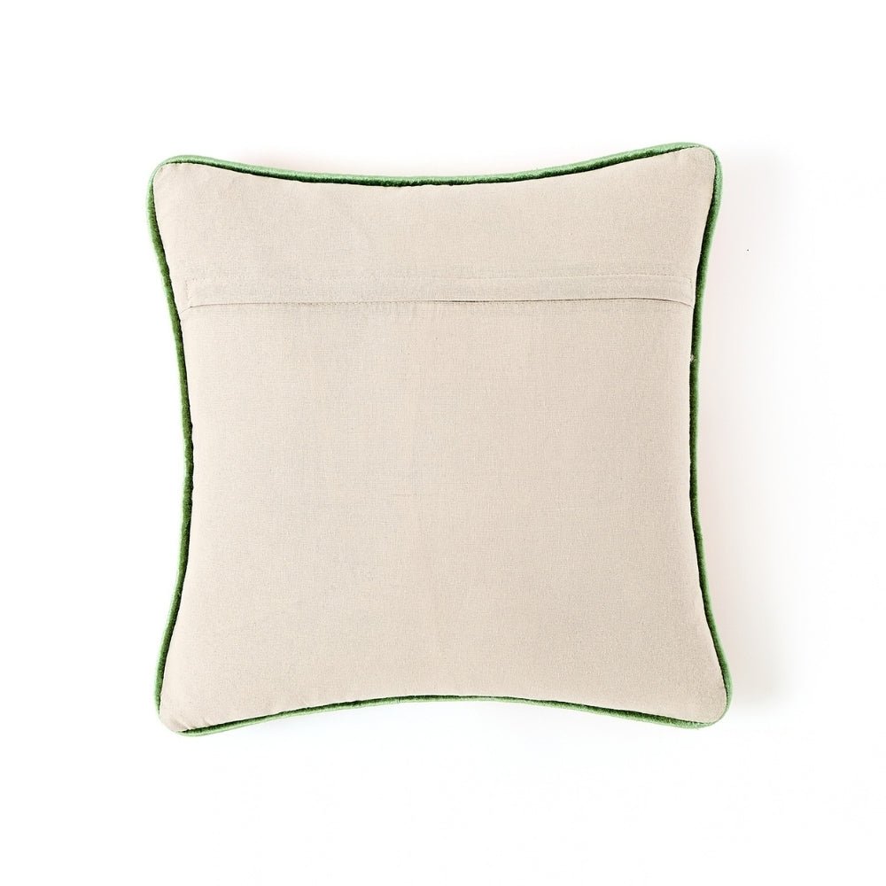 Botanical Bloom Embroidered Cushion Cover Pack of 1, Teal - Cushion Covers | haus & kinder