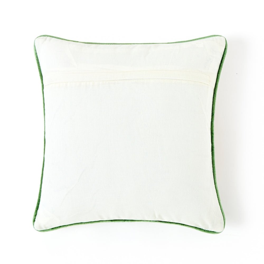 Bird & Bloom Embroidered Cushion Cover Pack of 1, Mustard - Cushion Covers | haus & kinder