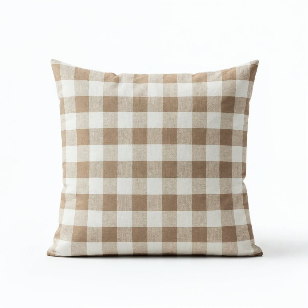 Earthstone Cotton Solid Cushion Covers, Brown - Cushion Covers | haus & kinder