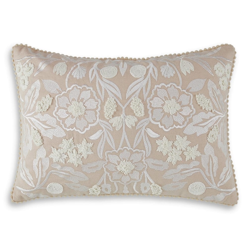 Embroidered Decorative Cushion Cover, Serene Botanica