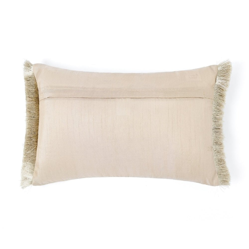 Meadowbrook Wing Embroidered Cushion Cover Pack of 1, Beige - Cushion Covers | haus & kinder