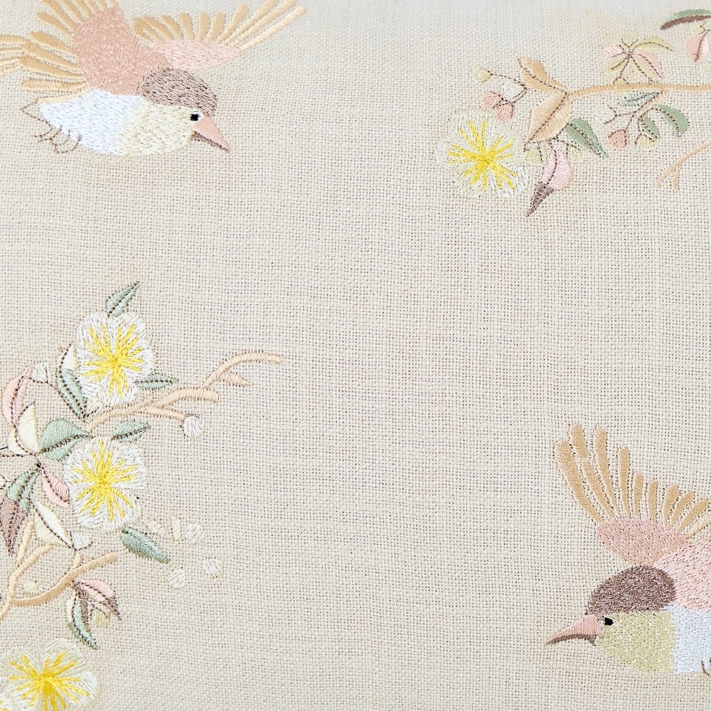 Meadowbrook Wing Embroidered Cushion Cover Pack of 1, Beige - Cushion Covers | haus & kinder