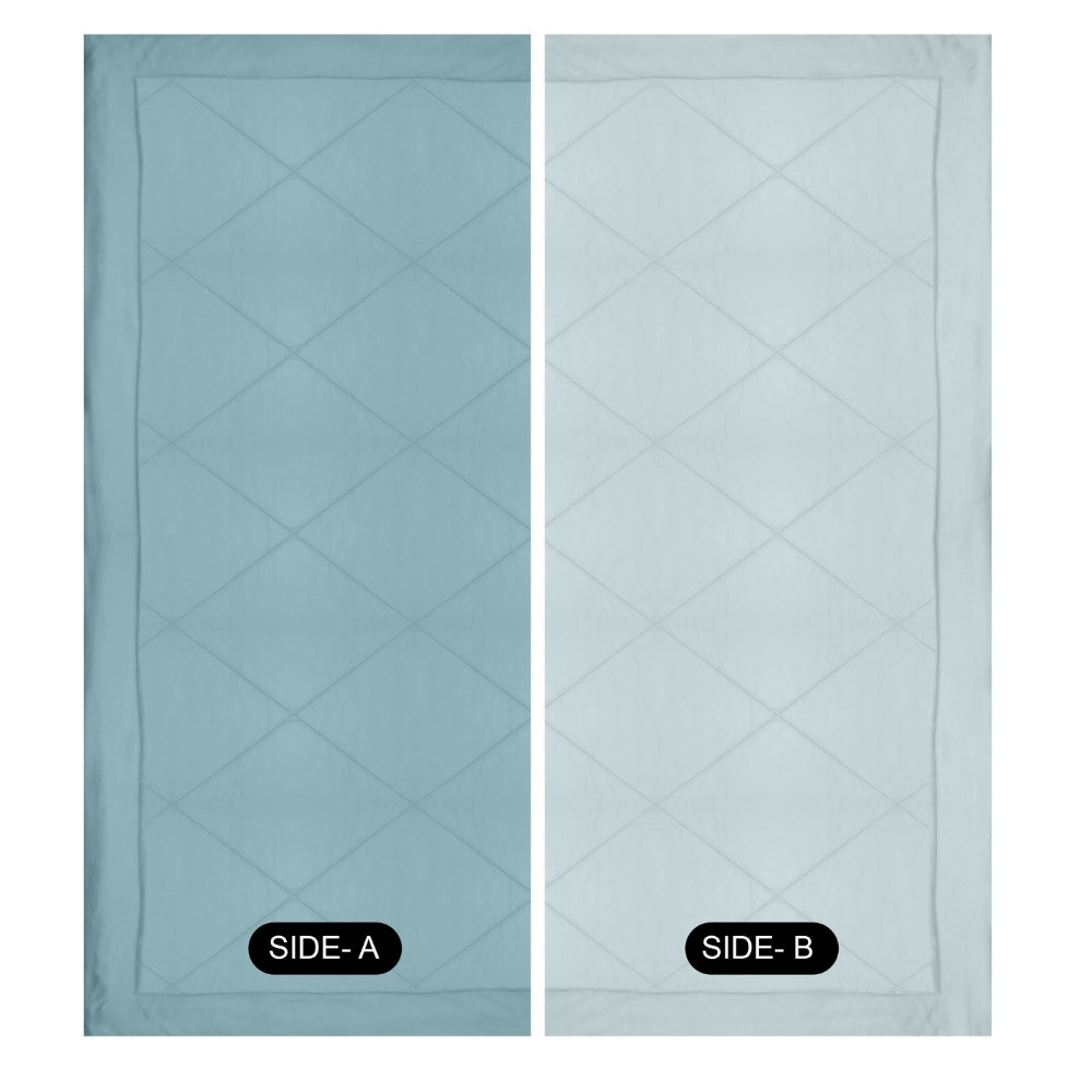 Comfy Flip Solid Reversibe Comforter, Sky & Denim