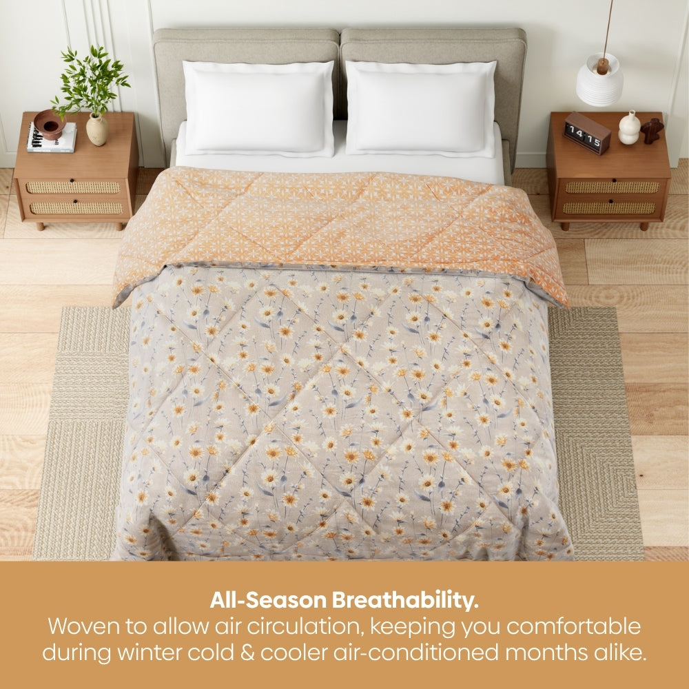Golden Meadow Printed Comforter, (150 GSM)