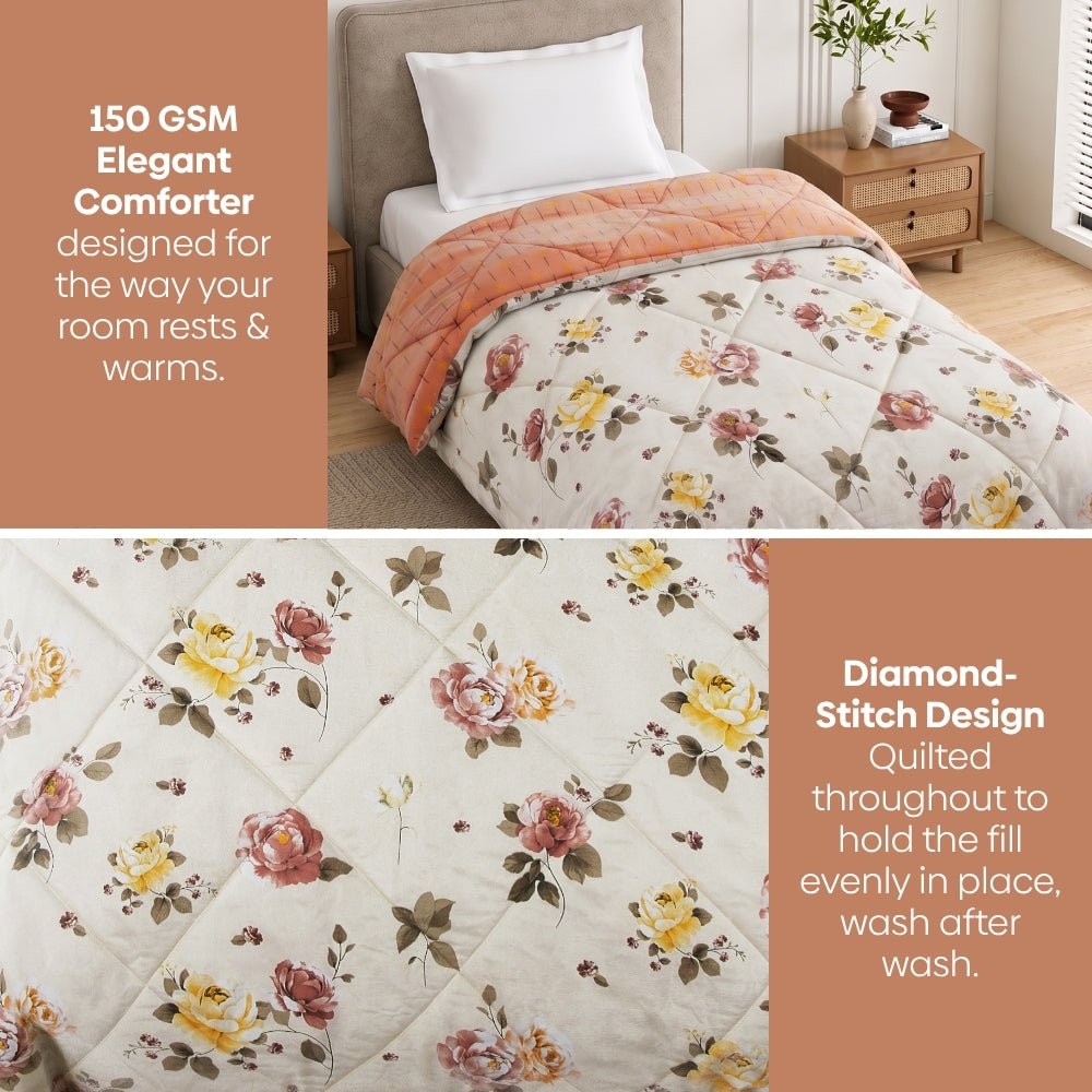 Rosabelle Printed Comforter, (150 GSM) - Comforter | haus & kinder