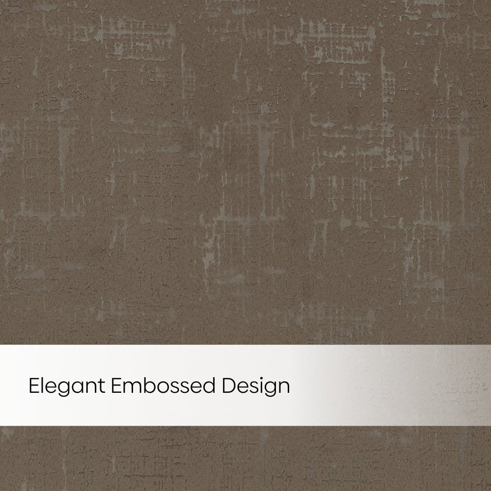 Blackout Solid With Embossed Design Earthveil Pack Of 2 Curtain, Metal Grey - Blackout Curtains | haus & kinder