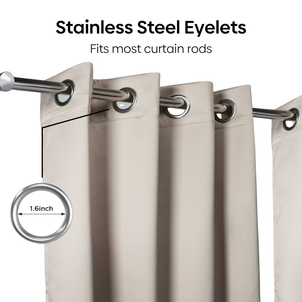 Blackout Panel Digital Printed Pack Of 2 Curtain, Mocha - Blackout Curtains | haus & kinder