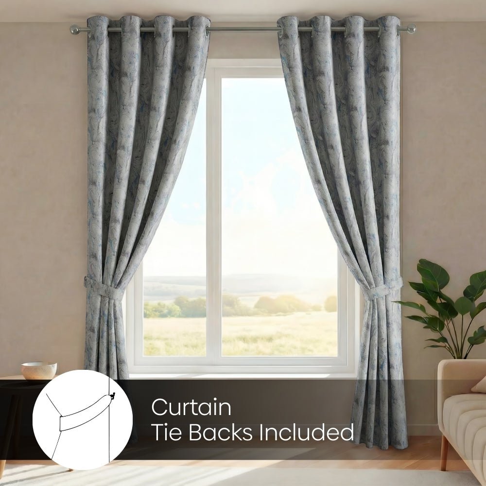 Blackout Digital Printed Pack Of 2 Curtain, Grey - Blackout Curtains | haus & kinder