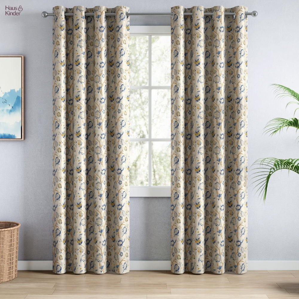 Blackout Digital Printed Pack Of 2 Curtain, Blue - Blackout Curtains | haus & kinder