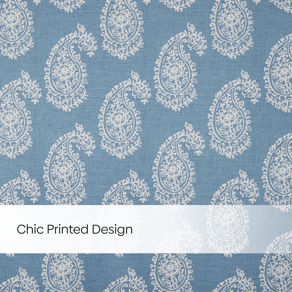 Blackout Digital Printed Pack Of 2 Curtain, Pale Blue - Blackout Curtains | haus & kinder