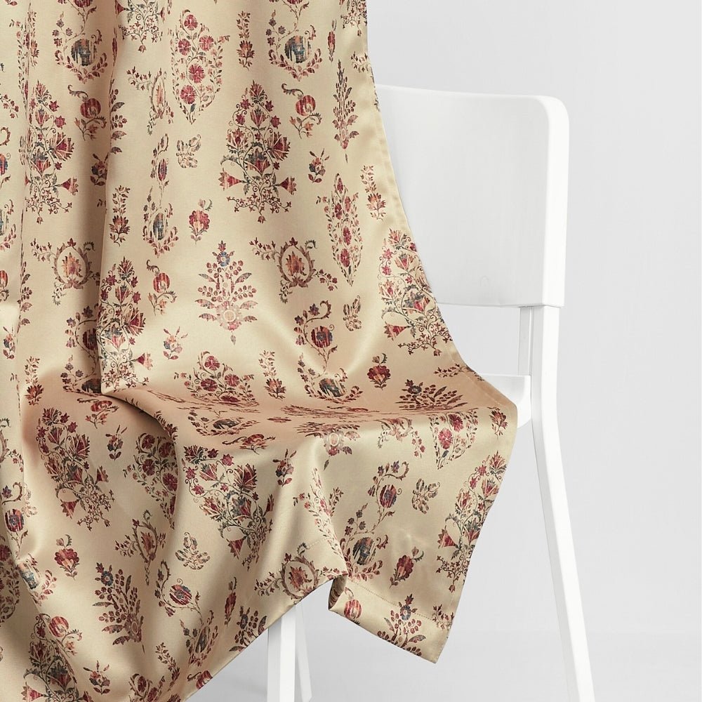 Blackout Digital Printed Pack Of 2 Curtain Vintage Courtyard, Multicolor - Blackout Curtains | haus & kinder