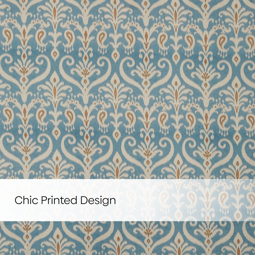 Blackout Digital Printed Pack Of 2 Curtain Cerulean Court, Blue