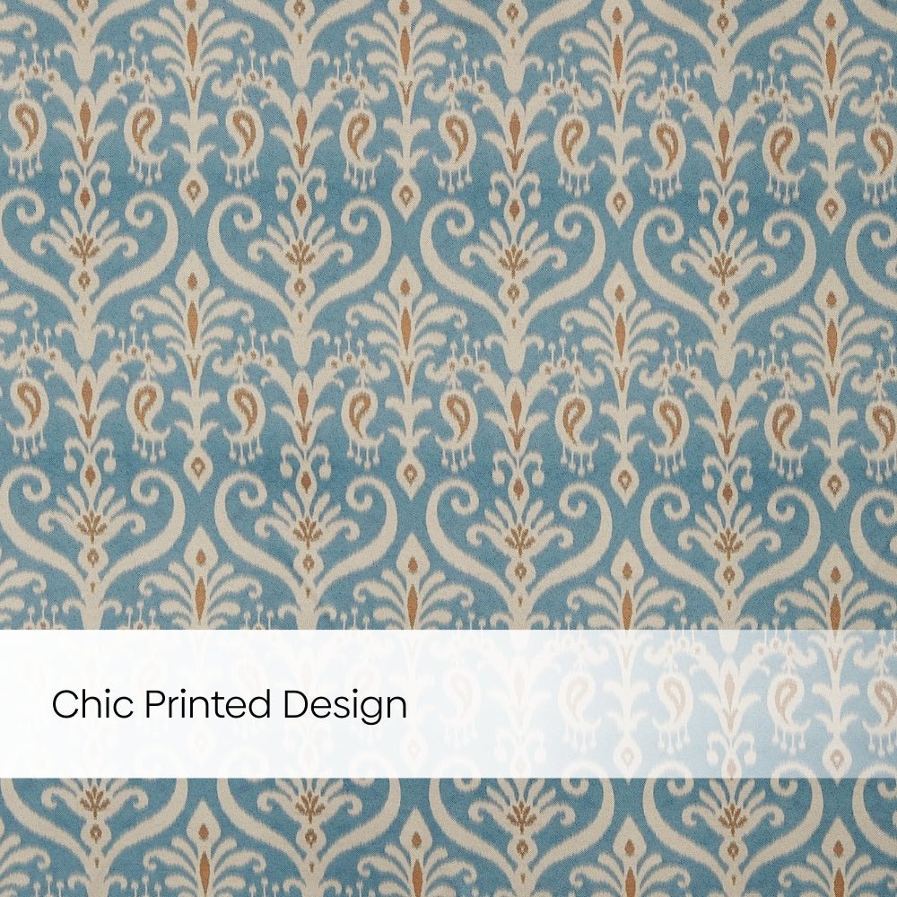 Blackout Digital Printed Pack Of 2 Curtain Cerulean Court, Blue - Blackout Curtains | haus & kinder