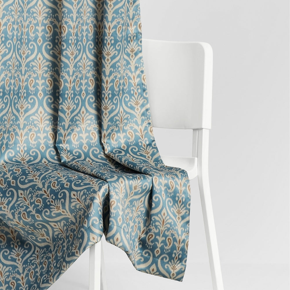 Blackout Digital Printed Pack Of 2 Curtain Cerulean Court, Blue