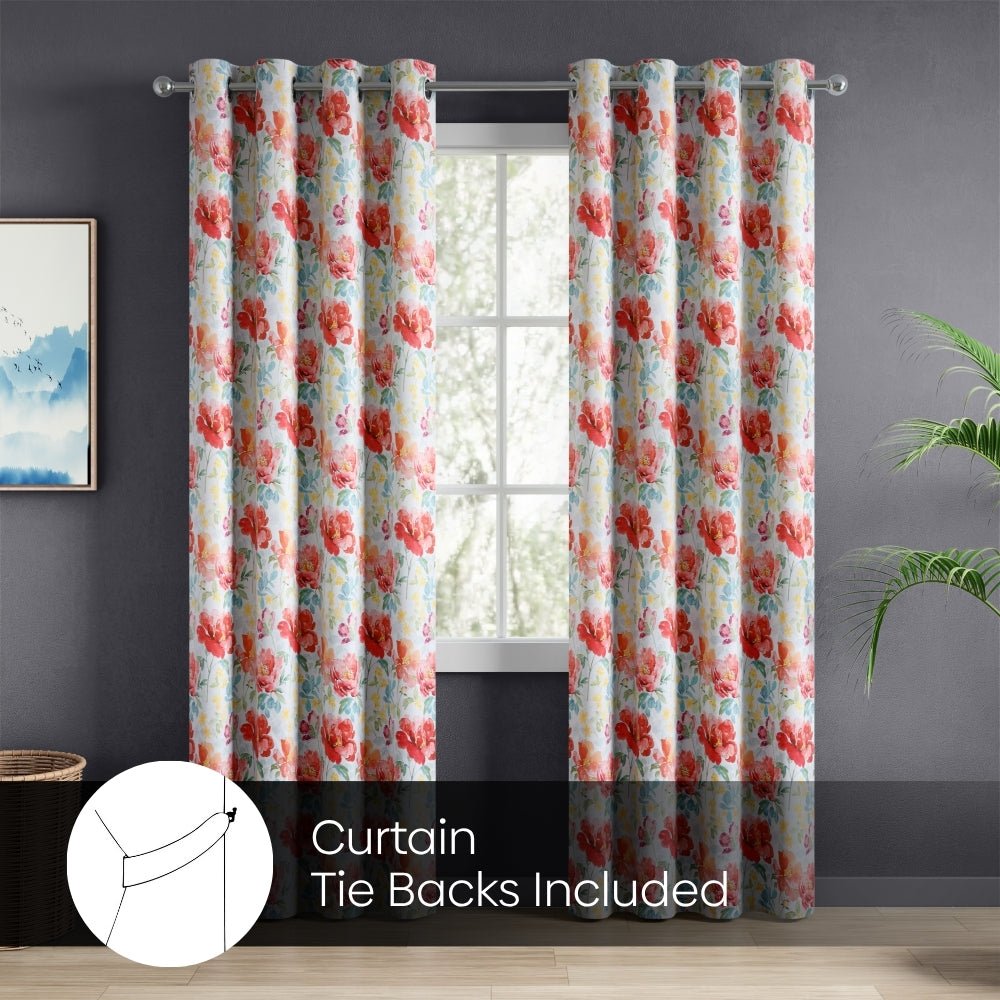 Bloom Symphony Blackout Printed Curtain Pack Of 2, Multicolor - Cotton Printed Curtains | haus & kinder