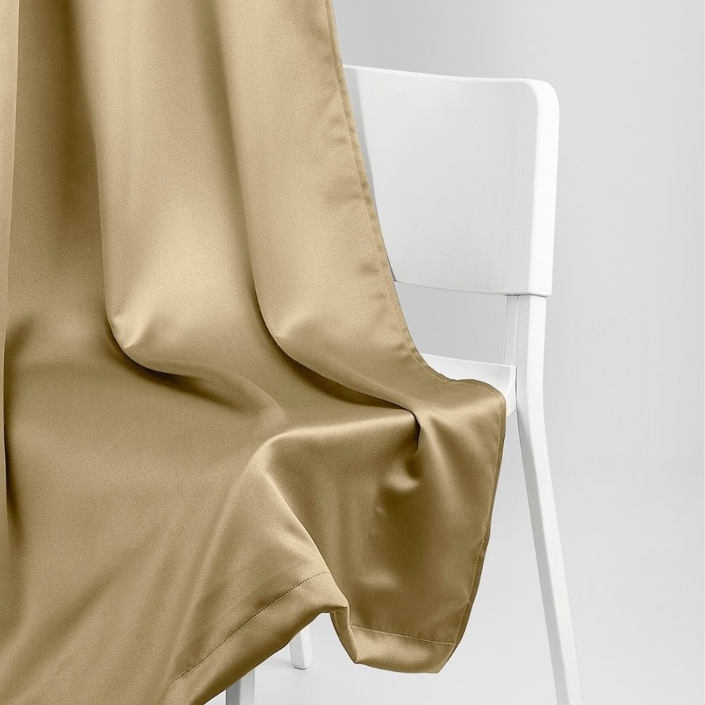 Blackout Solid Essential Drape Pack Of 2 Curtain, Beige - Blackout Curtains | haus & kinder
