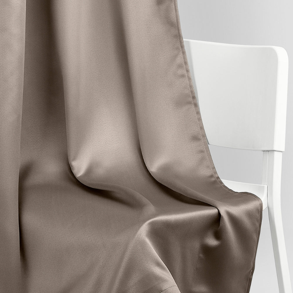 Blackout Solid Essential Drape Pack Of 2 Curtain, Metal Grey