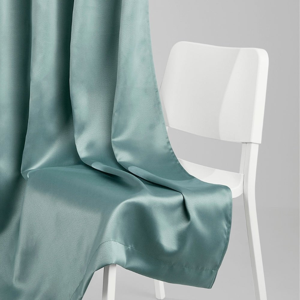 Blackout Solid Essential Drape Pack Of 2 Curtain, Aqua - Blackout Curtains | haus & kinder
