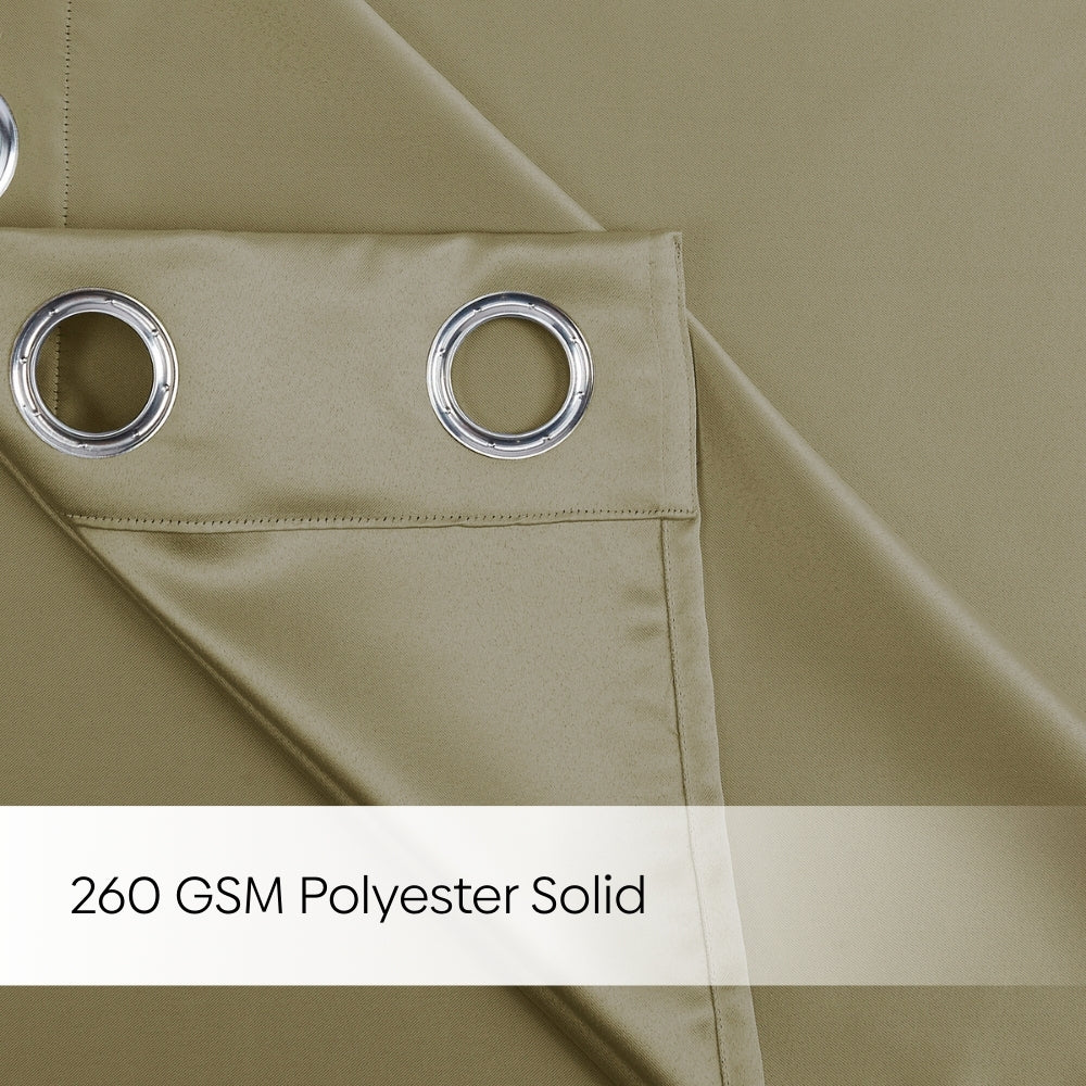 Blackout Solid Essential Drape Pack Of 2 Curtain, Pista Green