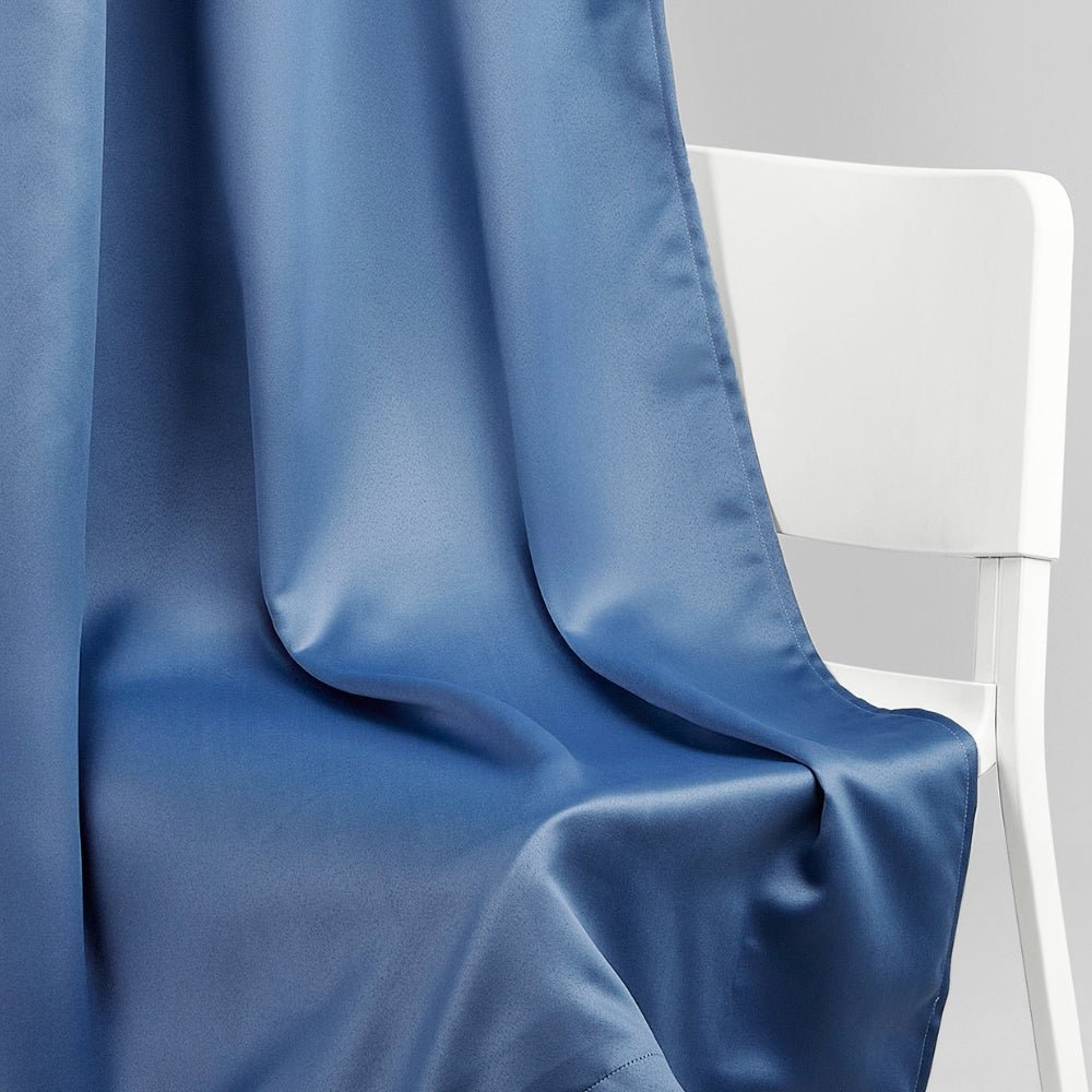 Blackout Solid Essential Drape Pack Of 2 Curtain, Chalk Blue - Blackout Curtains | haus & kinder