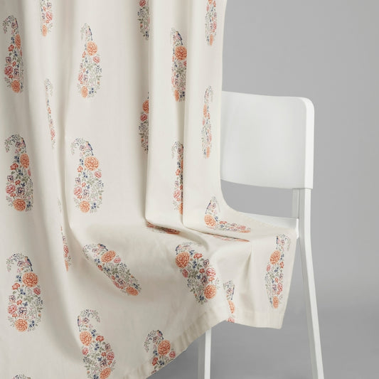 Cotton Printed Curtain Paisley, Multi