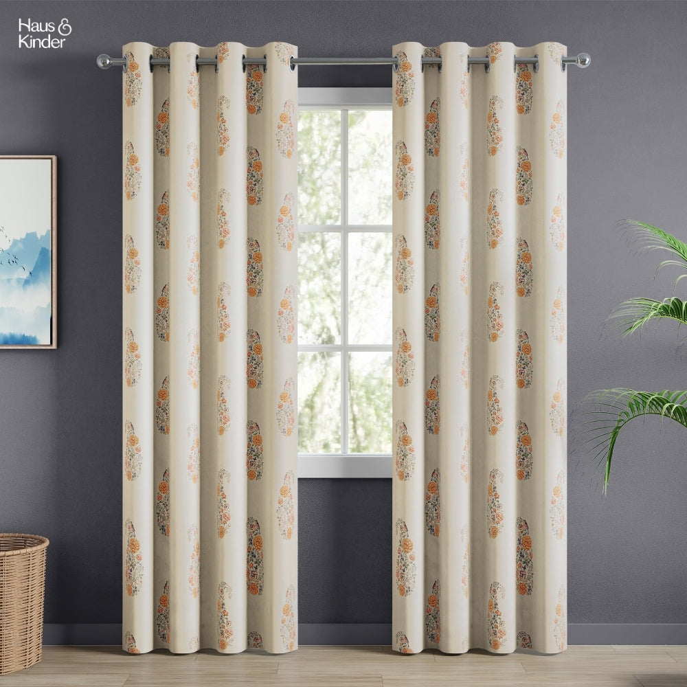 Cotton Printed Curtain Paisley, Multi