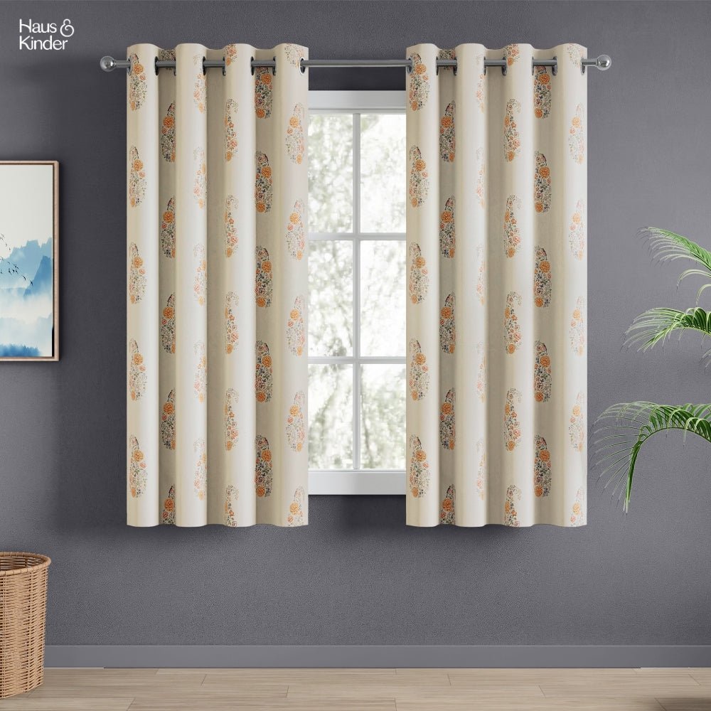 Cotton Printed Curtain Paisley, Multi - Cotton Printed Curtains | haus & kinder