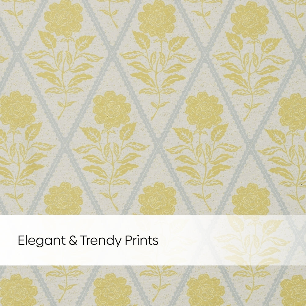 Cotton Printed Pack Of 2 Curtain Sorbet, Yellow