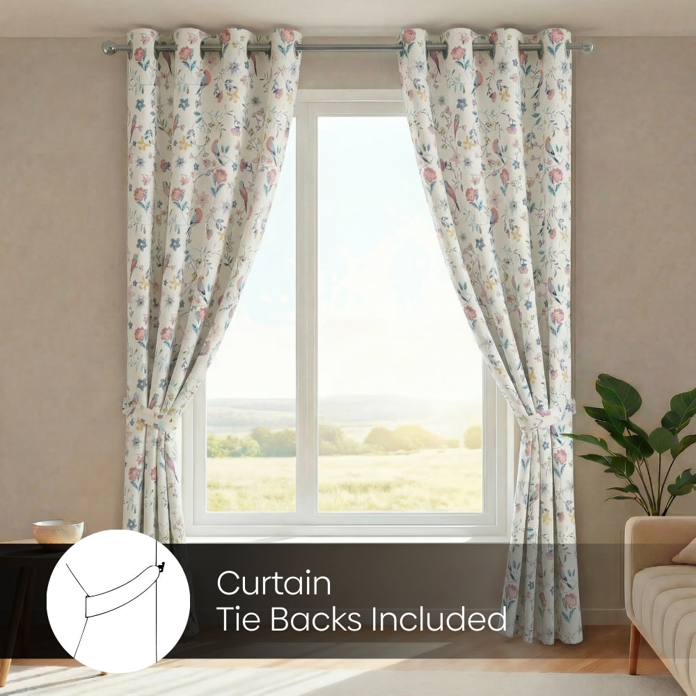 Cotton Printed Pack Of 2 Curtain Exotic Wings, Multicolor