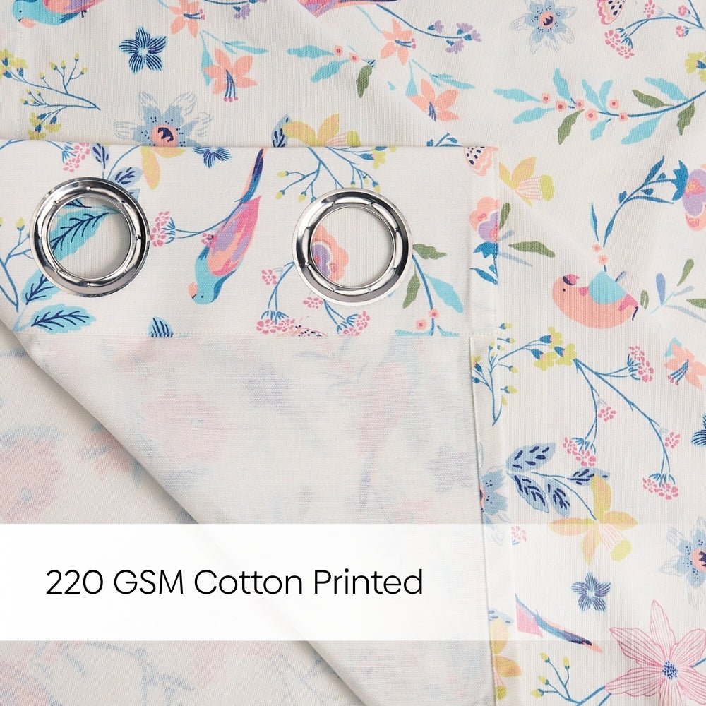 Cotton Printed Pack Of 2 Curtain Exotic Wings, Multicolor - Cotton Printed Curtains | haus & kinder