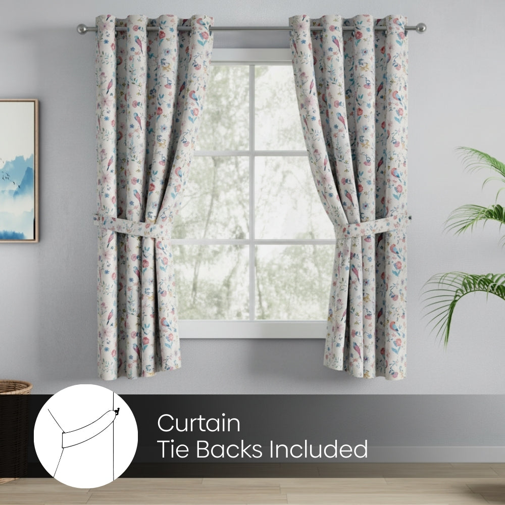 Cotton Printed Pack Of 2 Curtain Exotic Wings, Multicolor