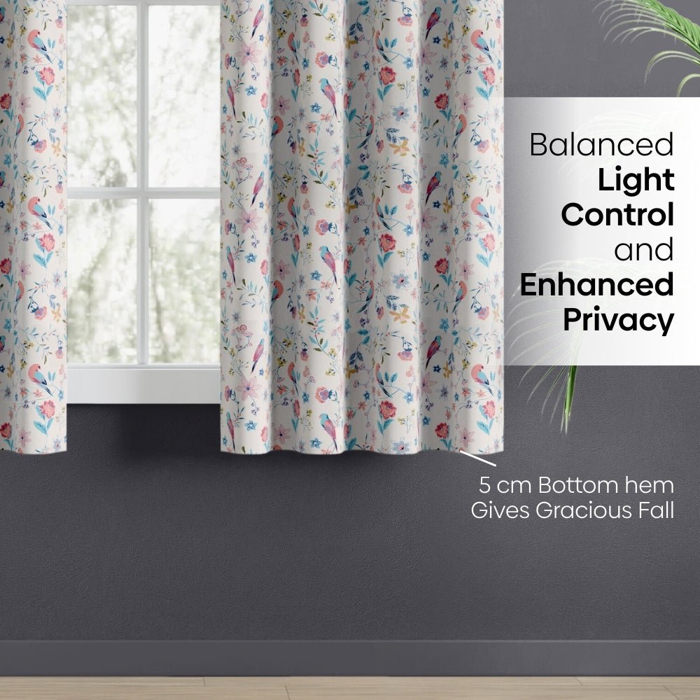 Cotton Printed Pack Of 2 Curtain Exotic Wings, Multicolor - Cotton Printed Curtains | haus & kinder