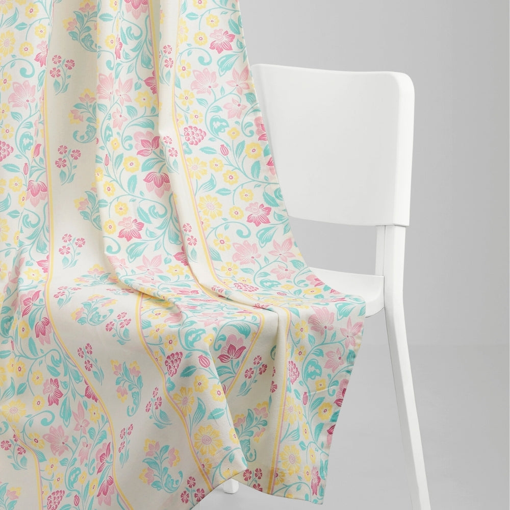 Cotton Printed Pack Of 2 Curtain Pastel Grove, Multicolor