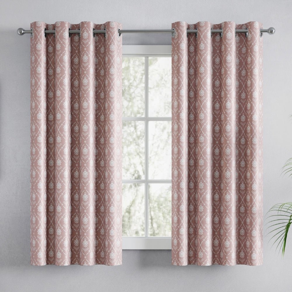 Cotton Printed Pack Of 2 Curtain Manor Blush - Cotton Printed Curtains | haus & kinder