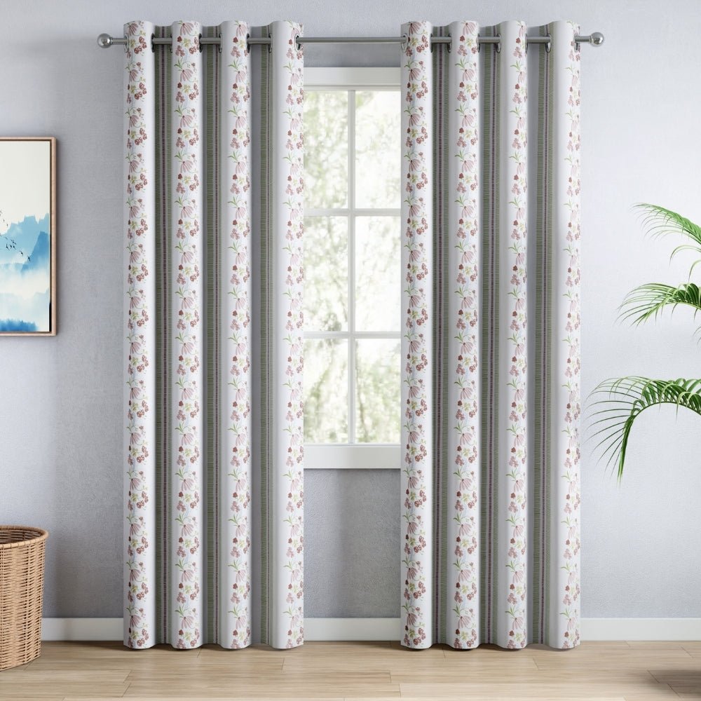 Cotton Printed Pack Of 2 Curtain Maison Fleurée Multicolor - Cotton Printed Curtains | haus & kinder