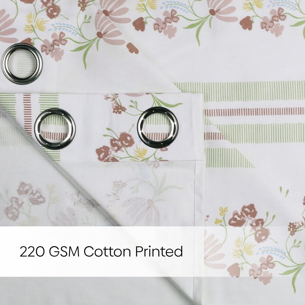 Cotton Printed Pack Of 2 Curtain Maison Fleurée Multicolor - Cotton Printed Curtains | haus & kinder