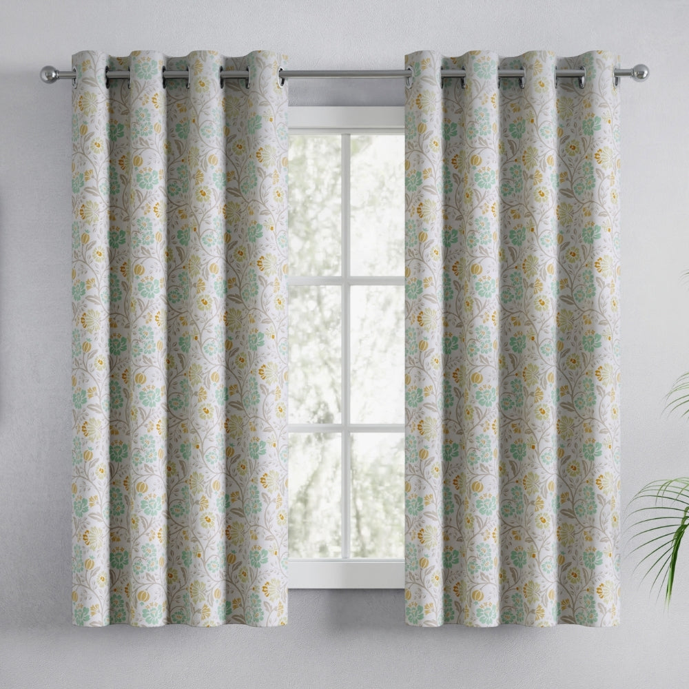 Cotton Printed Pack Of 2 Curtain Rosaline Multicolor
