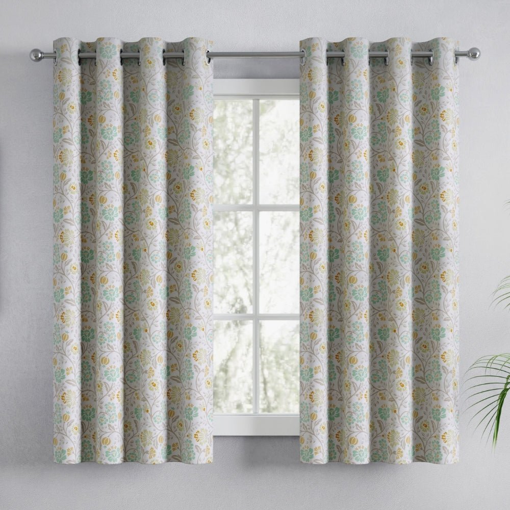 Cotton Printed Pack Of 2 Curtain Rosaline Multicolor - Cotton Printed Curtains | haus & kinder