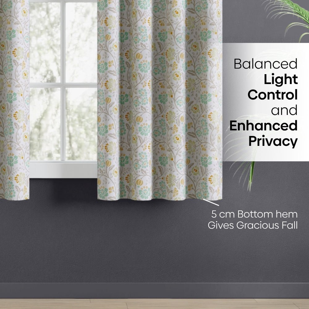 Cotton Printed Pack Of 2 Curtain Rosaline Multicolor - Cotton Printed Curtains | haus & kinder
