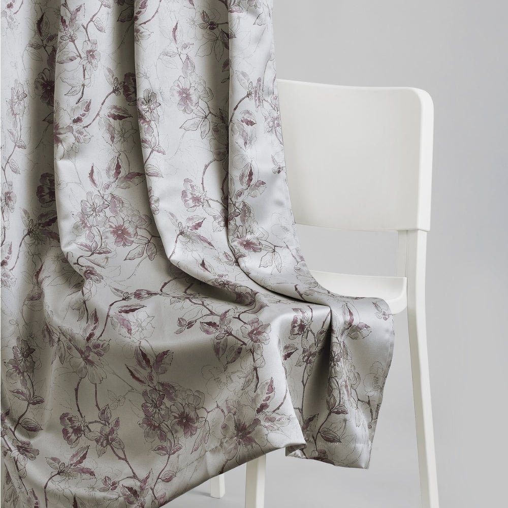 Polyester Printed Blackout Curtains Sepia Blossoms, Multi - Blackout Curtains | haus & kinder