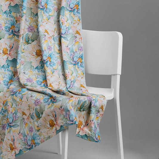 Polyester 3-Pass Blackout  Door Curtain Blossom Serenade, Multicolor