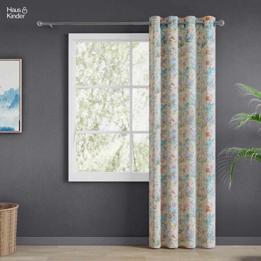 Polyester 3-Pass Blackout Curtain Blossom Serenade, Multicolor - Blackout Curtains | haus & kinder