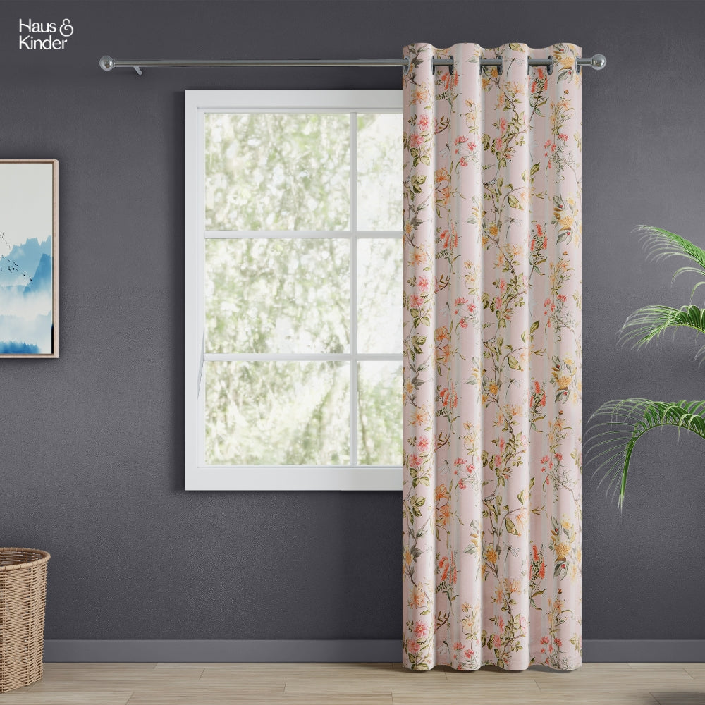 Polyester 3-Pass Blackout Door Curtain Meadow Wispers, Multicolor