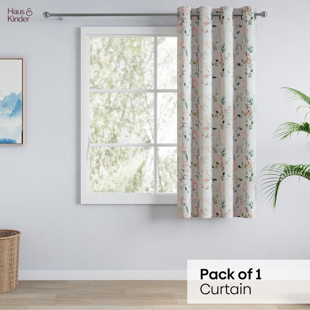 Polyester 3-Pass Blackout Curtain Blushing Hummingbird, Multicolor - Blackout Curtains | haus & kinder