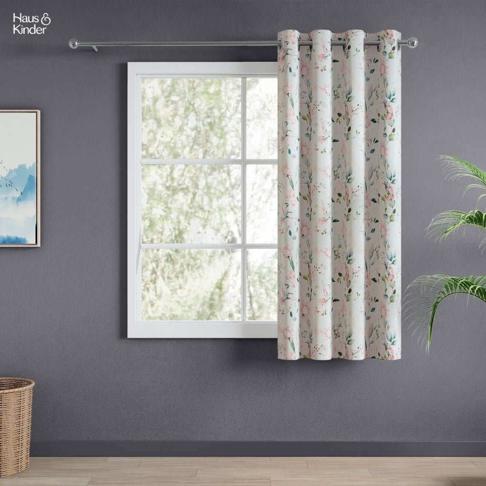 Polyester 3-Pass Blackout Curtain Blushing Hummingbird, Multicolor - Blackout Curtains | haus & kinder