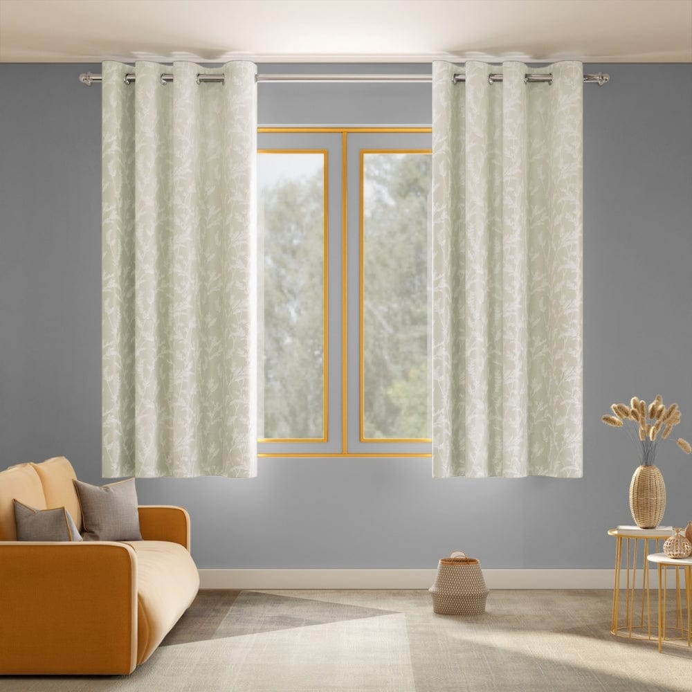 Whispering Willows Curtain Set, Champange