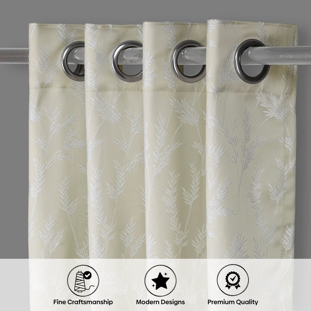 Whispering Willows Curtain Set, Champange