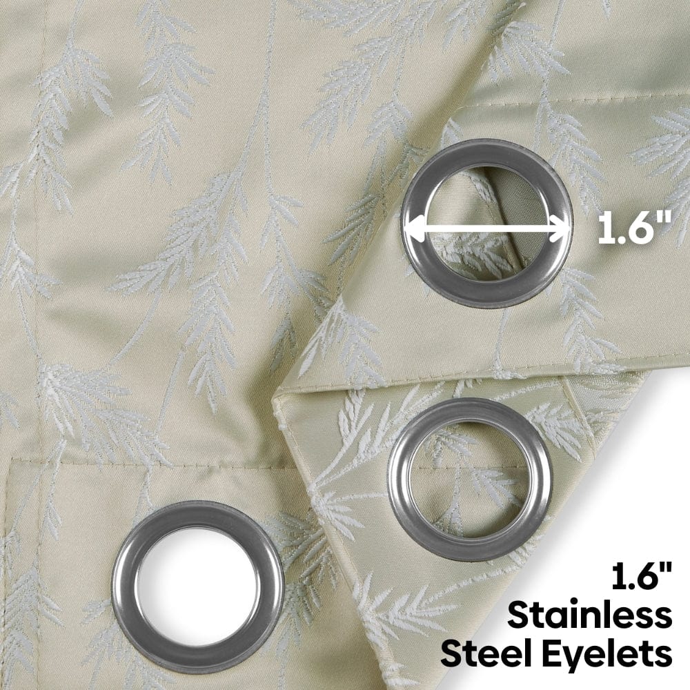 Whispering Willows Curtain Set, Champange